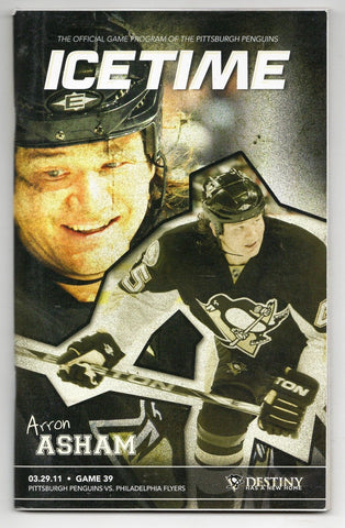 Mar 29 2011 Pittsburgh Penguins Philadelphia Flyers Program Ville Leino 2 Goals