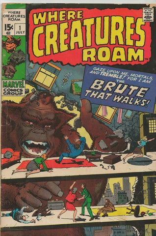 Where Creatures Roam #1 ORIGINAL Vintage 1970 Marvel Comics  