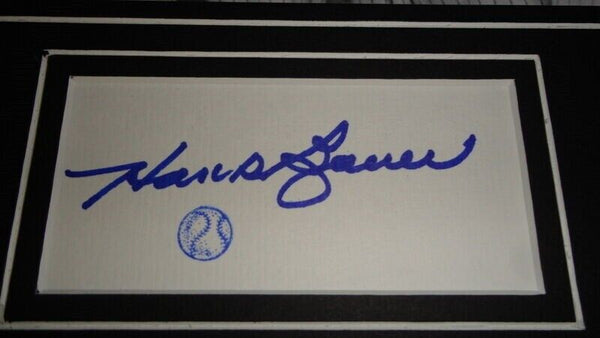 Hank Bauer Signed Framed 11x14 Photo Poster Display Yankees