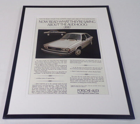 1979 Porsche / Audi 11x14 Framed ORIGINAL Vintage Advertisement 