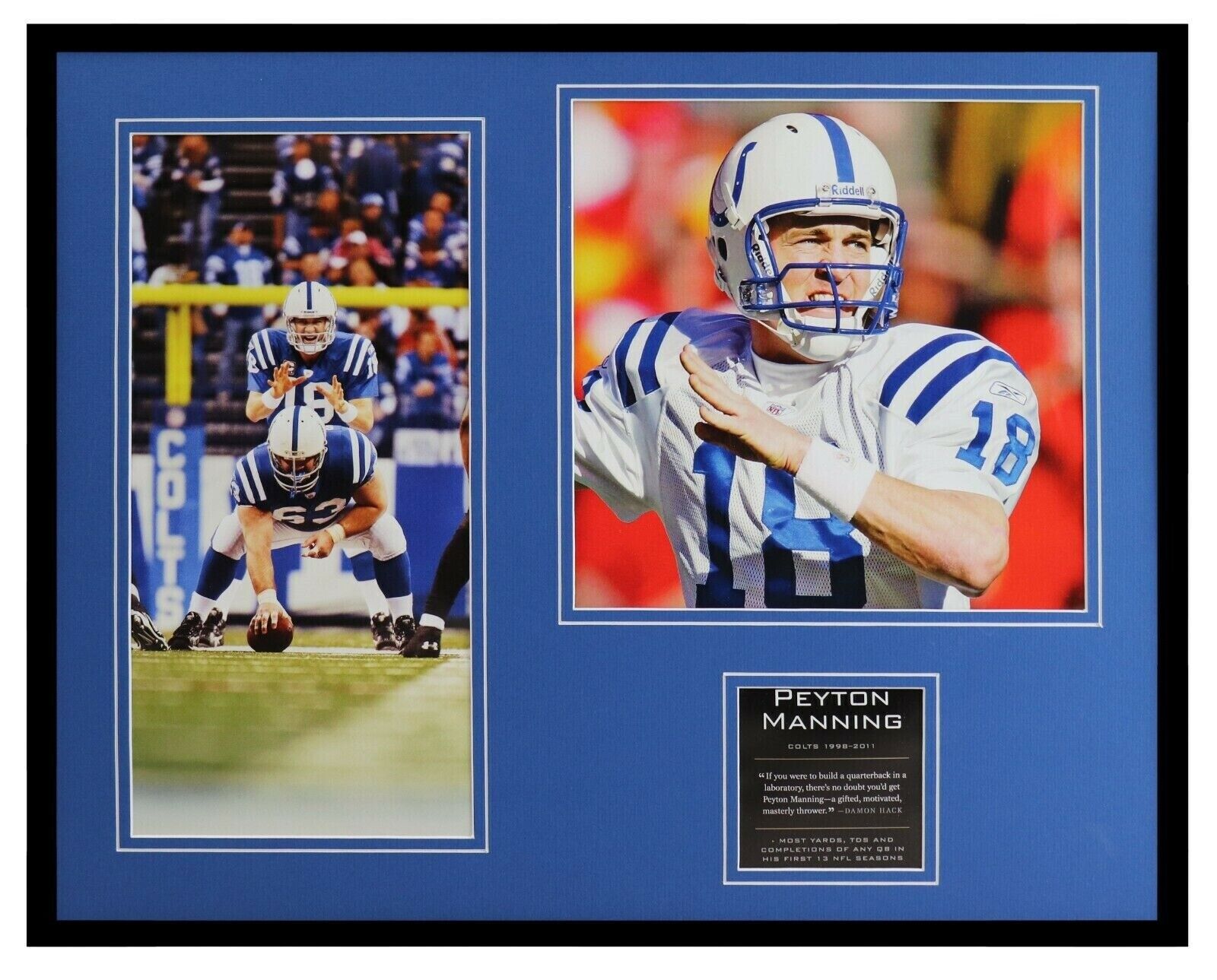 Peyton Manning Framed 16x20 Photo Display Colts