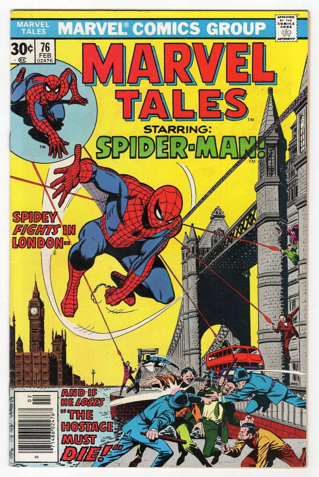 Marvel Tales #76 VINTAGE 1977 Marvel Comics Reprints Amazing Spider-Man 95