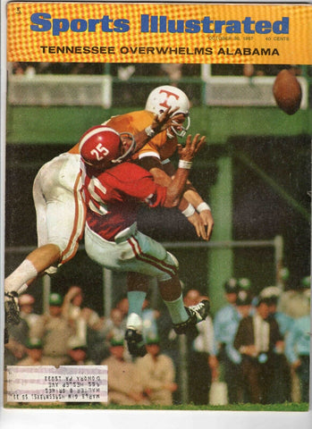 Oct 30 1967 Sports Illustrated Magazine Tennessee vs Alabama