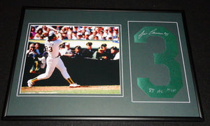 Jose Canseco Signed Framed Jersey # & Photo Display A's 1989 World Series