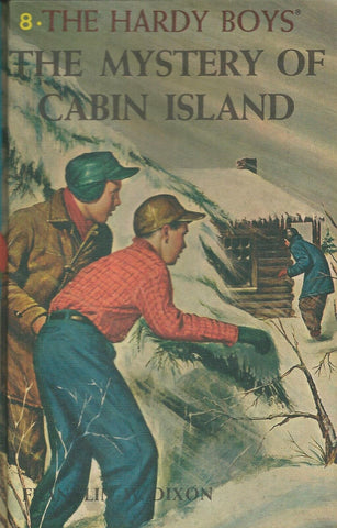 ORIGINAL Vintage 1985 Hardy Boys Hardcover Book Mystery of Cabin Island #8