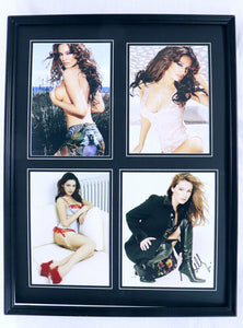 Kelly Brook Signed Framed 18x24 Photo Set JSA 