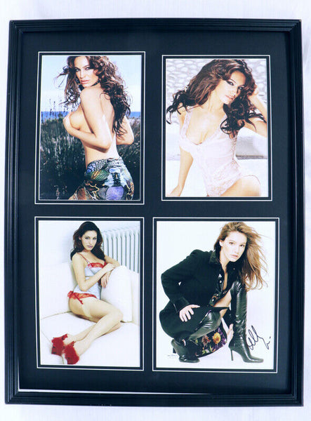 Kelly Brook Signed Framed 18x24 Photo Set JSA 