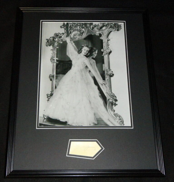 Loretta Young Signed Framed 16x20 Photo Poster Display JSA