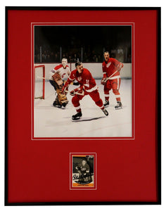 Alex Delvecchio Signed Framed 16x20 Photo Display Detroit Red Wings 