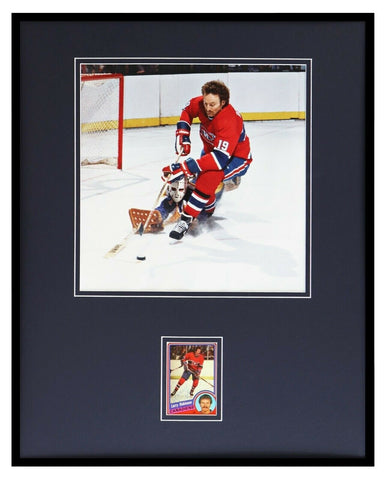 Larry Robinson Signed Framed 16x20 Photo Display Montreal Canadiens