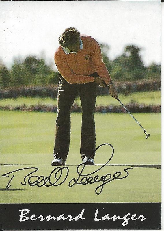 Bernard Langer 1993 Sheridan Collectibles Ryder Cup Signed Card #7