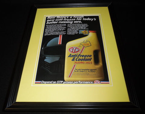 1984 STP Anti-Freeze Framed 11x14 ORIGINAL Vintage Advertisement