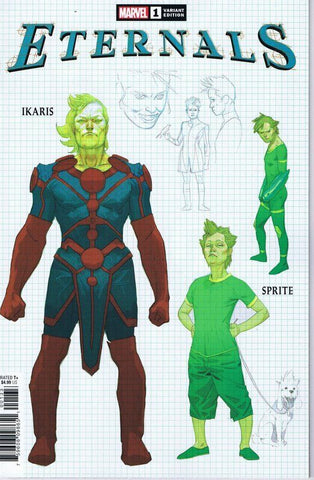 Eternals #1 2021 Marvel Comics Ribic Variant Cover Ikaris Sprite