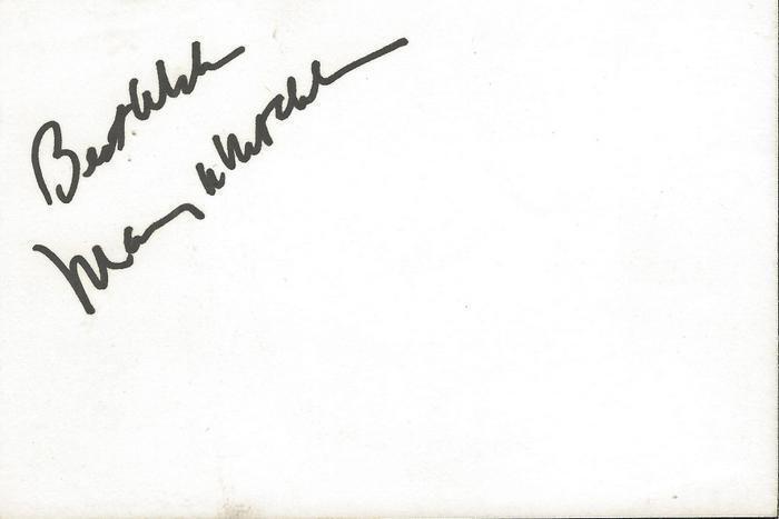 Marvin Mitchelson Signed 4x6 Index Card Attorney