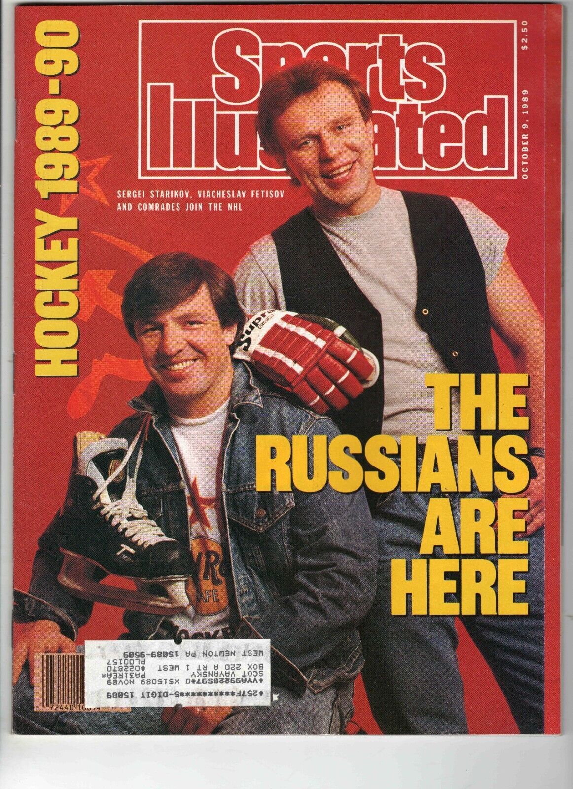 Oct 9 1989 Sports Illustrated Magazine Viacheslav Fetisov Sergei Starikov