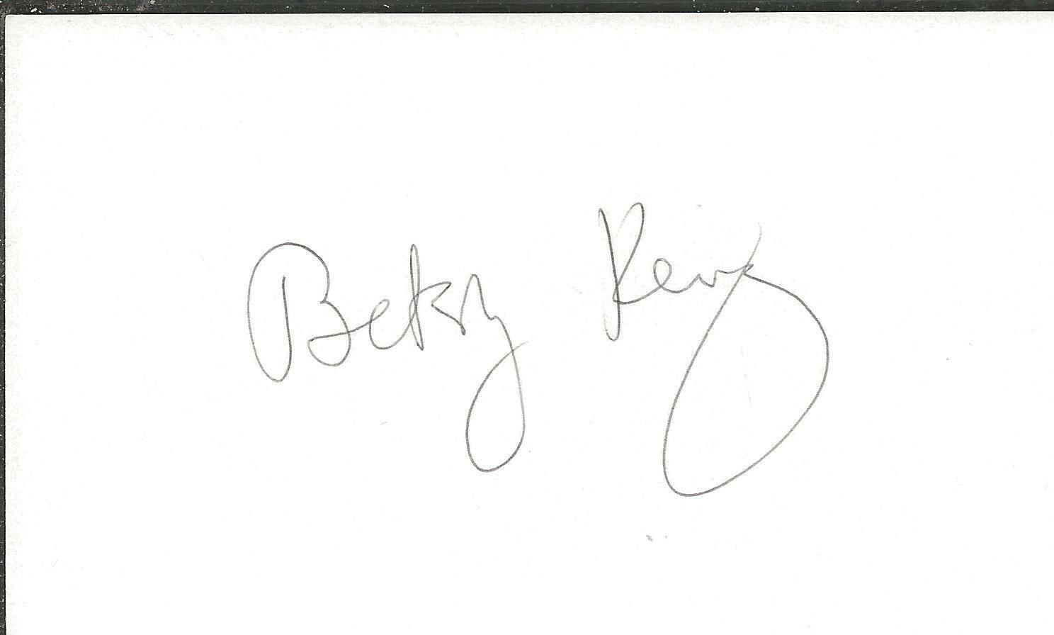 Betsy King Signed 3x5 Index Card Golf HOF 95