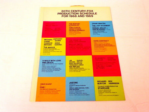 ORIGINAL Vintage 1968/69 20th Century Fox Schedule Industry Fold Out Poster Ad 