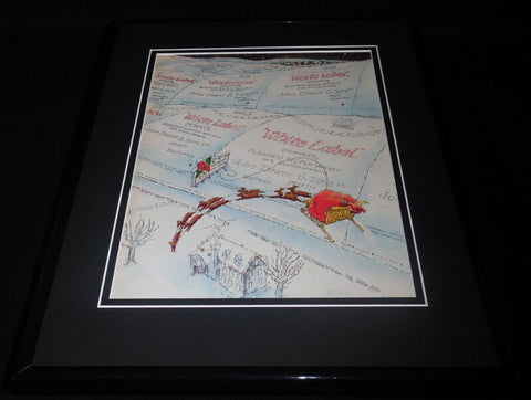 1984 Dewar's White Label Scotch Framed 11x14 ORIGINAL Vintage Advertisement C