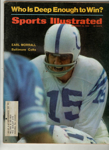 Nov 25 1968 Sports Illustrated Magazine Earl Morrall Colts