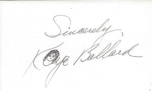 Kaye Ballard Signed 3x5 Index Card C