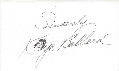 Kaye Ballard Signed 3x5 Index Card C