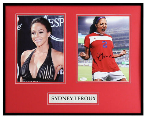 Sydney Leroux Signed Framed 16x20 Photo Set JSA 