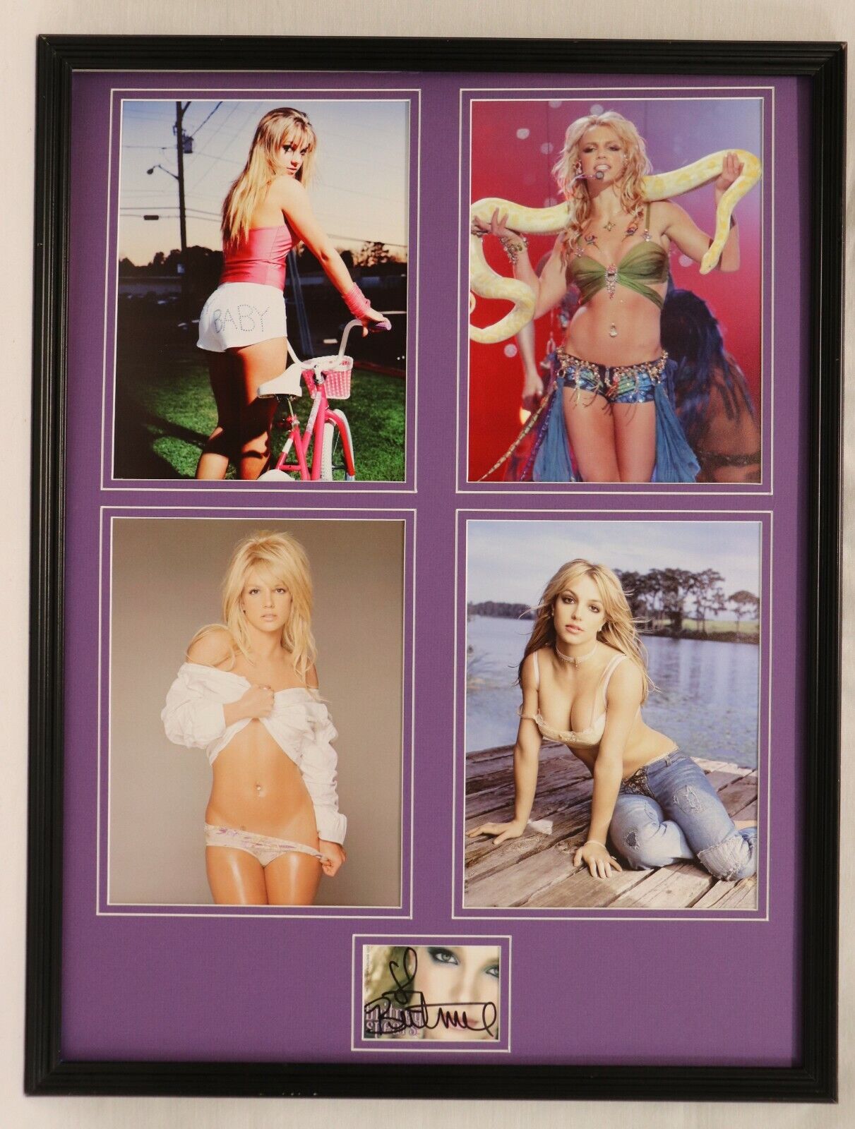 Britney Spears Signed Framed 18x24 Photo Set JSA B