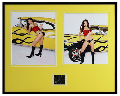 Danica Patrick Signed Framed 16x20 Race Used Metal & Photo Set JSA