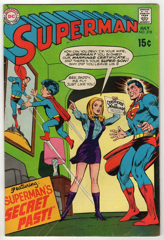 Superman #218 ORIGINAL Vintage 1969 DC Comics 