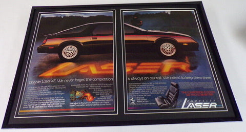 1985 Chrysler Laser XE 12x18 Framed ORIGINAL Vintage Advertising Display