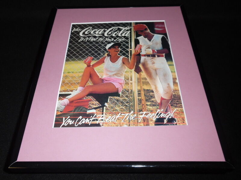 1987 Coca Cola Coke Classic / Baseball Framed 11x14 ORIGINAL Advertisement