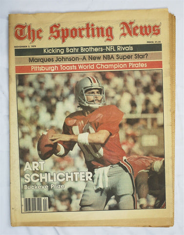  VINTAGE Nov 3 1979 Sporting News Magazine Art Schlichter Ohio State