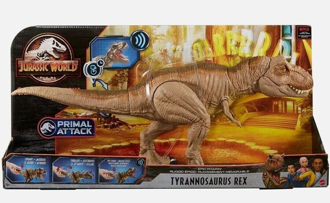 NEW SEALED Jurassic World Camp Cretaceous Epic Roarin Tyrannosaurus Rex Figure