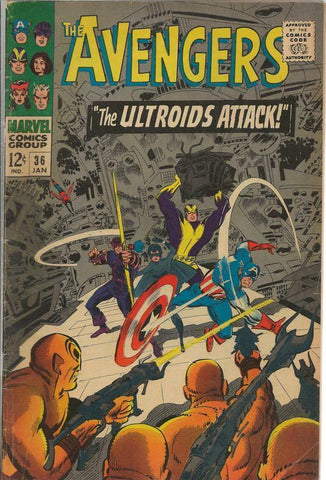 Avengers #36 ORIGINAL Vintage 1967 Marvel Comics Ultroids