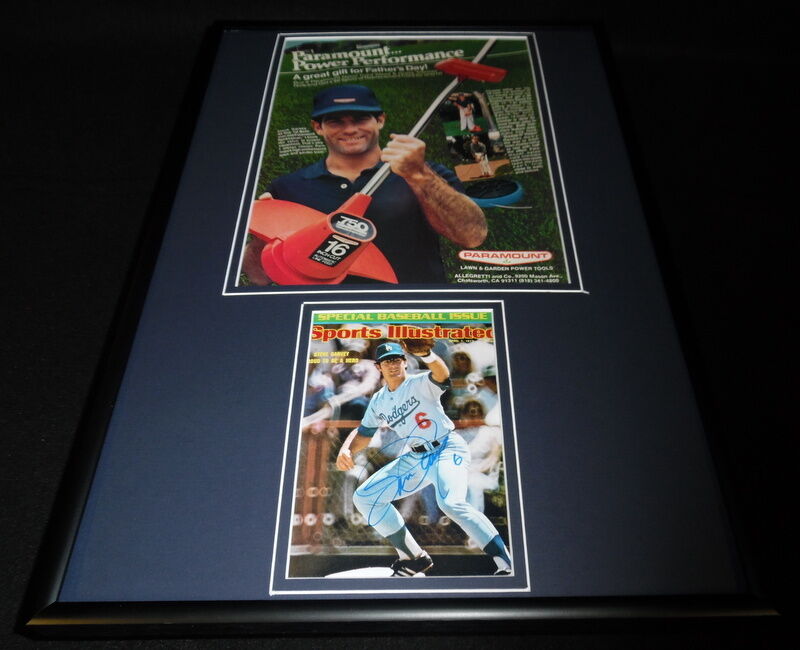 Steve Garvey Signed Framed 1982 Paramount Tools Advertising Display Dodgers