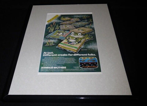 Frogger 1983 Atari 2600 Framed 11x14 ORIGINAL Vintage Advertisement