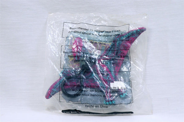 NEW SEALED 2001 Wendy's Pterodactyl Dinosaur Plush Backpack Clip