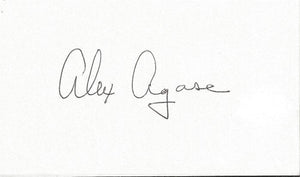 Alex Agase Signed 3x5 Index Card Illinois LA Dons B