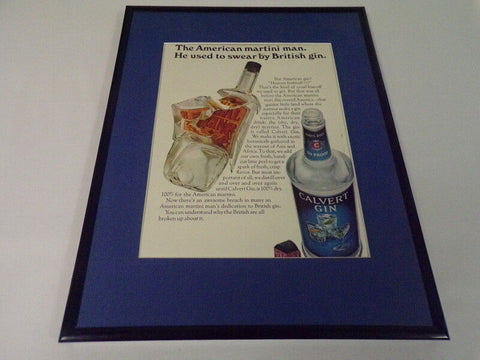 1966 Calvert Gin 11x14 Framed ORIGINAL Vintage Advertisement C