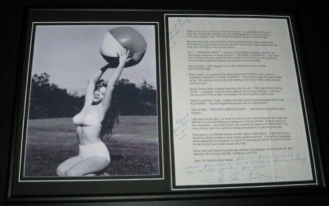 Sue Ann Langdon Signed Framed 12x18 Letter & Photo Set