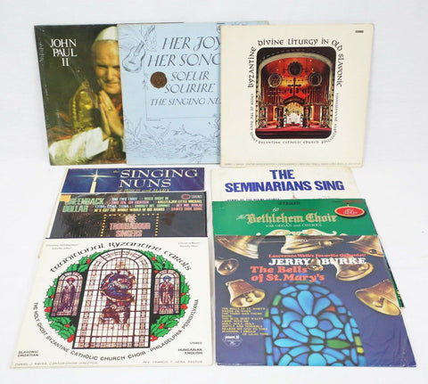 VINTAGE Religious Vinyl Record Album Lot of 9 w/ Pope John Paul II