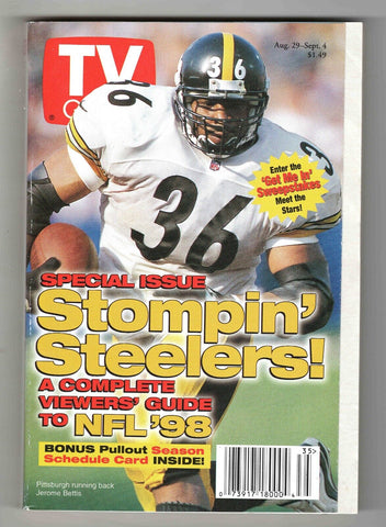 VINTAGE August 29, 1998 TV Guide Jerome Bettis Steelers