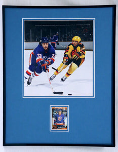 Mike Bossy Signed Framed 16x20 Photo Display NY Islanders E