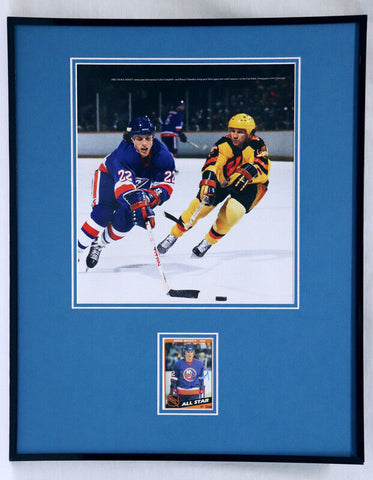 Mike Bossy Signed Framed 16x20 Photo Display NY Islanders E