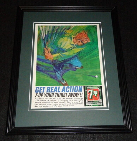 1964 Seven Up 7 Up 11x14 Framed ORIGINAL Vintage Advertisement