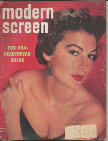 ORIGINAL Vintage January 1953 Modern Screen Magazine Ava Gardner