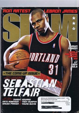 ORIGINAL Vintage March 2006 Slam Magazine Sebastian Telfair Lebron James 