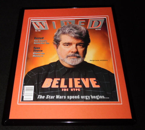 George Lucas 11x14 Framed ORIGINAL 1999 Wired Magazine Cover Star Wars