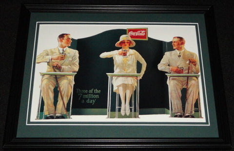 Vintage Coca Cola 7 Million A Day Framed 11x14 Poster Display Official Repro