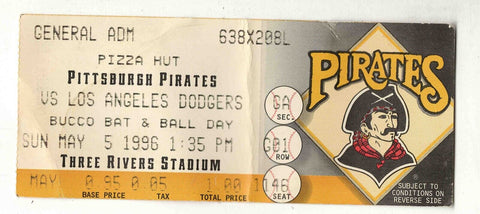 May 5 1995 LA Dodgers @ Pittsburgh Pirates Ticket Mike Piazza